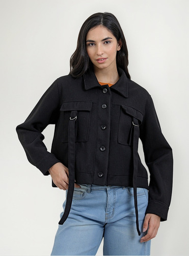 Chaqueta Paño Mujer Soluna Moda Detalle Botones Abrigada