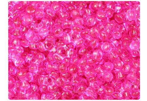 Beadtin Cuenta Plastico Tr Transparente Color Rosa Intenso