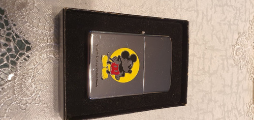 Encendedor Zippo Vintage Mickey Mouse. Con Caja Y Folleto (Usado)