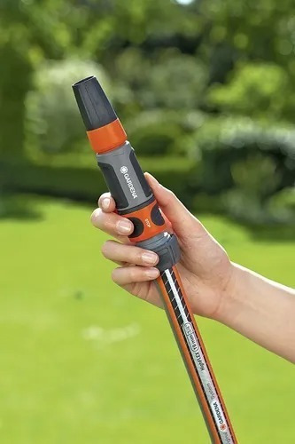 Imagen 3 de 5 de Conector Rapido Gardena Stop Manguera 3/4 A 1/2 Jardin Riego