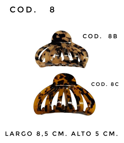 Broche Pinza Cabello Carey Francesa Cod.8