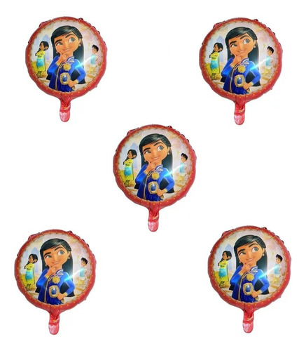 Pack 5 Globos Mira La Detective Del Reino Redondo Metalizado