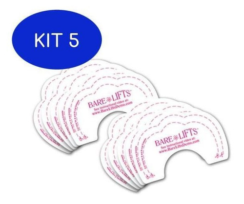 Kit 5 Sutiã Transparente Adesivo Levanta Os Seios Bare Lifts