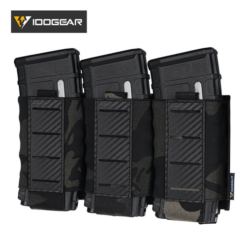 Porta Cargadores Tacticos Triple Idogear Para Arma Larga Color MultiCam black