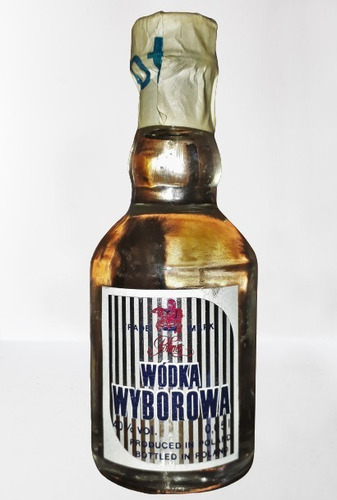 Botellita Miniatura Vodka Wyborowa Polonia Cerrada 1990 