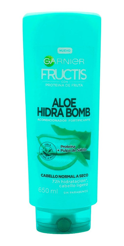 2 Pzs Garnier Acondicionador Hidra Bomb Aloe Fructis 650ml