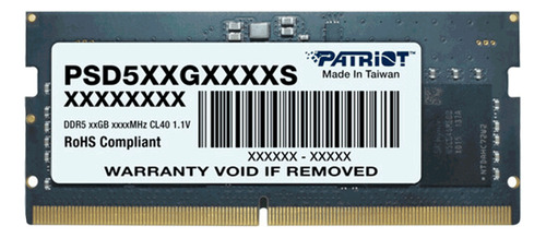 Memória Para Notebook Patriot Signature 16gb Ddr5 5600mhz