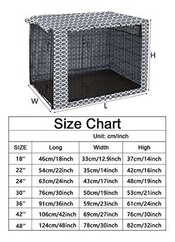 Fits Most 24-48 inch Dog Crates-Cover only Pethiy Dog Crate Cover Durable Polyester Pet Kennel Cover Universal Fit for Wire Dog Crate 
