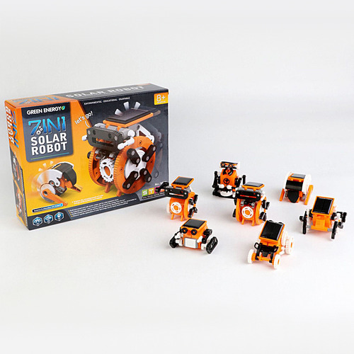 Robot Solar de Juguete Kit de Robots Briko Educativo 7 en 1 Robot para Niños Naranja Hong Jie Toys 0047 Hong Jie Toys