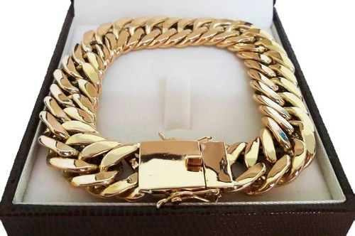 Pulseira Elos Duplos 40 Gramas 14mm Ouro 18k 750