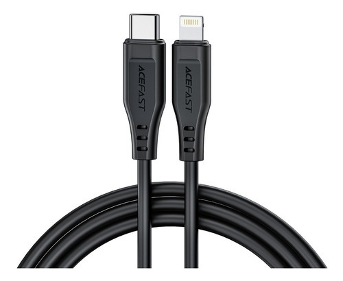 Cable Acefast C3-01 Mfi Tipo C A Lightning 1.2m 3a Negro