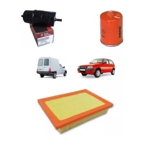 Kit Filtro Aire, Aceite Y Nafta Fiat Uno Fire 1.3 Original