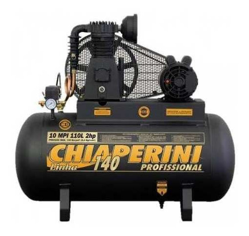 Compressor Chiaperini 10 Mpi 150 Litros 140 Lbs 2 Cv Monofás Fase elétrica MONOFÁSICO 110V/220V