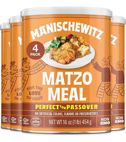 Manischewitz Matzo Meal Kosher Para Pascua, Lata De 16 Oz (p
