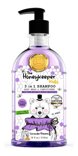 Shampoo Infantil Blumen Honeykeeper 3 En 1 Lavender 414ml