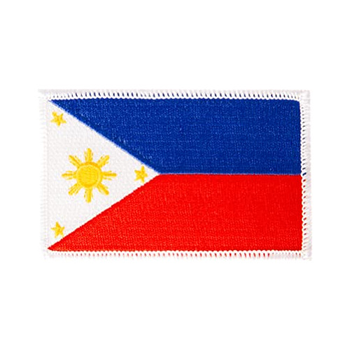 Parche De Bandera De Filipinas 3.5 Pulgadas X 2.25 PuLG...