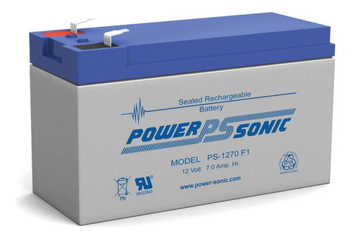 Bateria Power Sonic Plomo Acido Ps-1270 F1 12v 7ah Agm