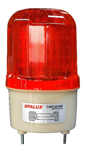 Circulina Led 220 Vac - Color Roja Con Sonido - Opalux