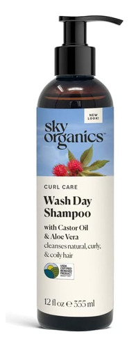 Sky Organics Curl Care - Champu De Dia De Lavado De Base Bio