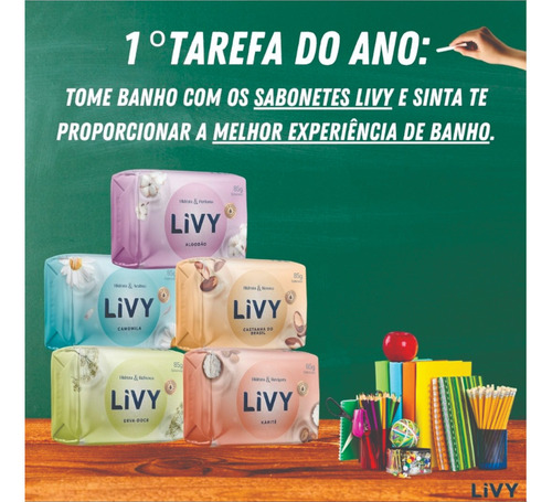 Sabonete Livy Algodão 6 Barras De 85gr