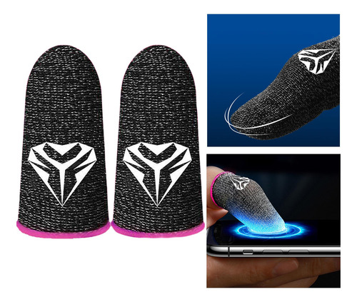 4 Par De Guantes Resistentes Al Sudor Del Controlador Rosa