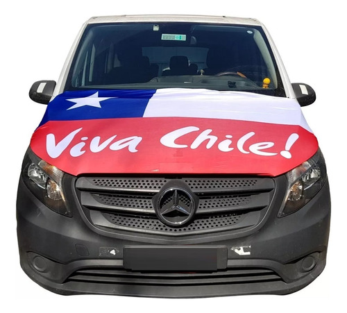 Cubre Capot Bandera Chile Funda Elástica Forro Auto Camionet