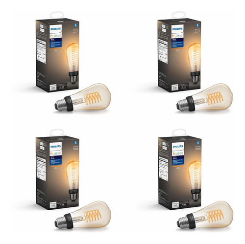 Philips Hue 551788-4 Filamento Inteligente St19, Paquete De 