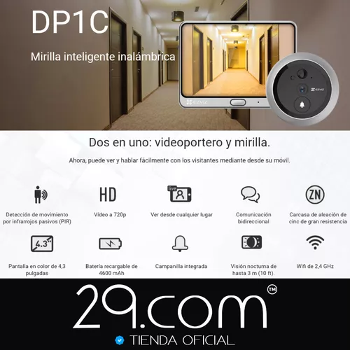Mirilla Ezviz DP1C 720p Wifi 2,4GHz PIR