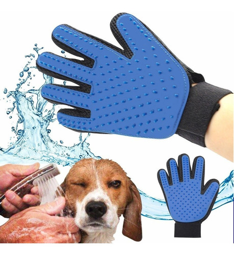 Guante True Touch Quita Pelo Mascota Gato Perro Masajeador