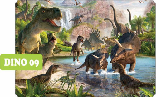 Imagem 1 de 10 de Adesivo De Parede Dino Infantil Dinossauro T-rex 5,5m²
