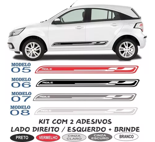 Adesivo Lateral Chevrolet Agile Ls Lt Ltz Spot Kit Gm