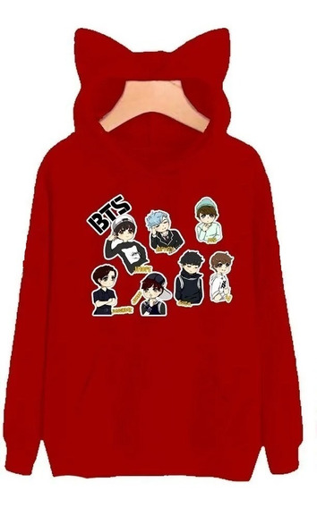 moletom bts vermelho