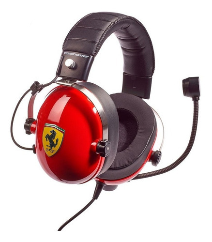 Headset Thrustmaster T.racing Scuderia Ferrari Pc, Ps4, Xbox Cor Vermelho