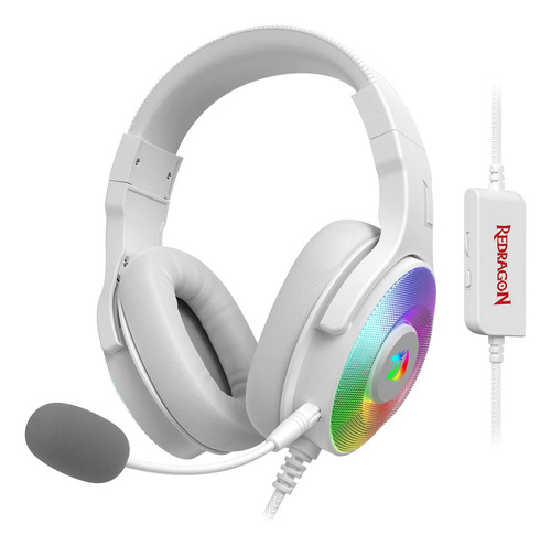 Auriculares De Juegos Con Cable Blanco Redragon H350, Flight