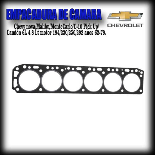 Empacadura De Cámara Chevrolet 250-292  Nova/malibu