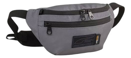 Cangurera Puma Axis Look Trendy Color Gris 7104 Diseño De La Tela Lisa
