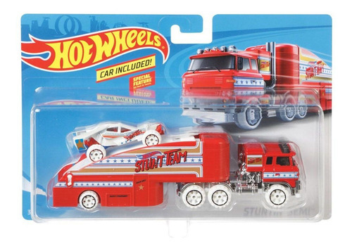 Camiones de transporte Hot Wheels Stuntin Semi Mattel Bdw51