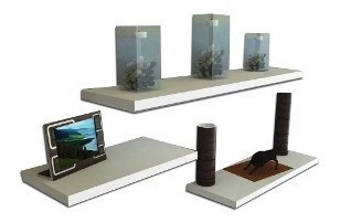 Imagen 2 de 5 de Estante Repisa Flotante 80x25x4 Centro Estant