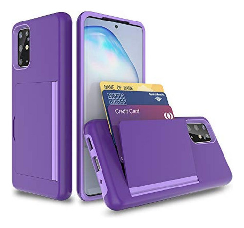 Funda Gvozi Con Tarjetero Para Samsung Galaxy A71 - Purple 