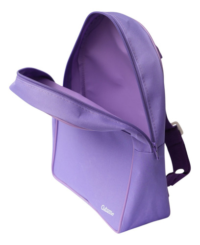 Mochila Infantil Para Jardin Nena Nene Colores Lisos Color Violeta Diseño De La Tela Lisa