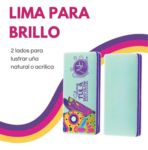 10 Limas De Brillo 2 Caras Uñas Acrílicas Manicure, Mc Nails