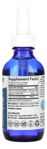 Trace Minerals Iodo Iônico 225mcg Iodeto Potássio 59ml