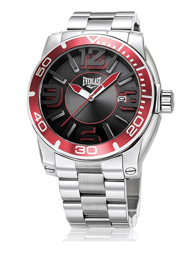 Relógio De Pulso Everlast Masculino Pulseira Aço E539