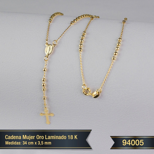 Camándula Mujer Oro Laminado 18k 45 Cm 94005