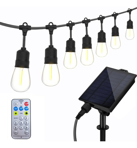 Cadena De Luces Led Impermeables Con Energa Solar Para Exter