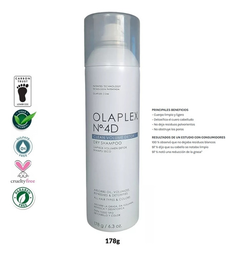 Original Olaplex Shampoo En Seco Nº 4d Capilar Limpieza