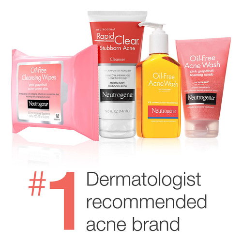 Exfoliante Facial Neutrogena, Sin Aceite, Acné, 2% Ácido Sal
