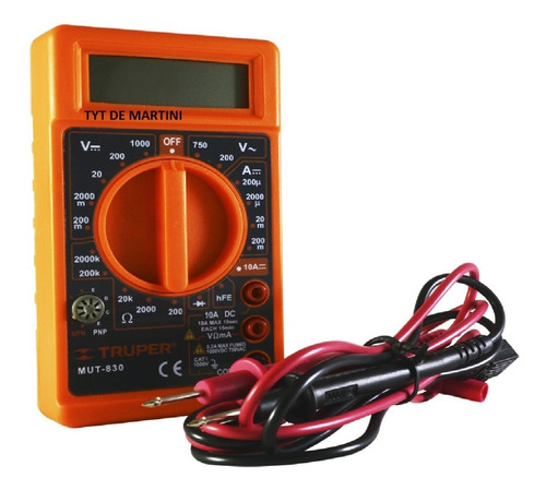 Multimetro Tester Digital Truper Mut-830 Corriente Ca Dc Tyt