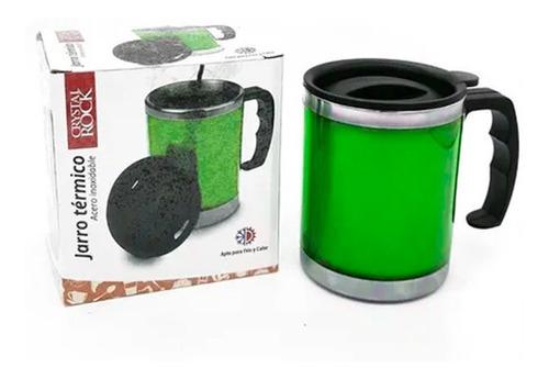 Imagen 1 de 10 de Vaso Termico Jarro Taza Con Manija 450ml Acero Inoxidable