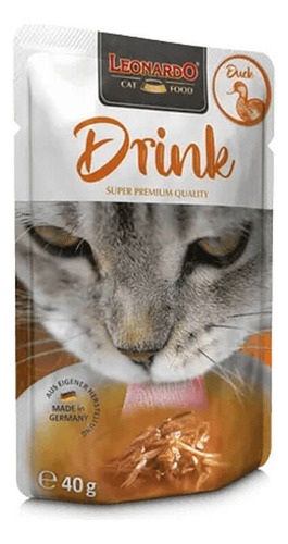 Leonardo Drink Duck Pouch 40g Para Gatos